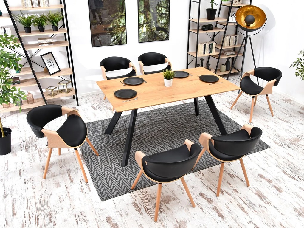 Scaun Bjorn K (stejar negru + stejar). 1110932