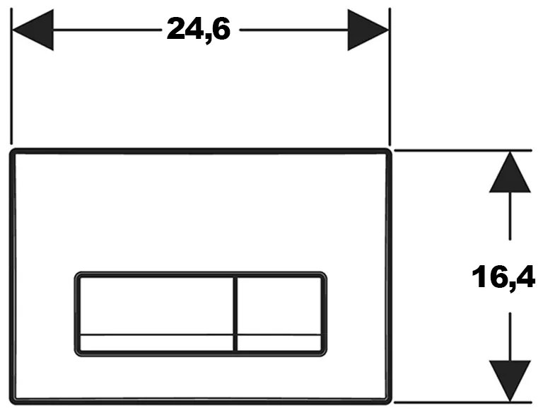 Clapeta de actionare neagra, Geberit, Delta 50