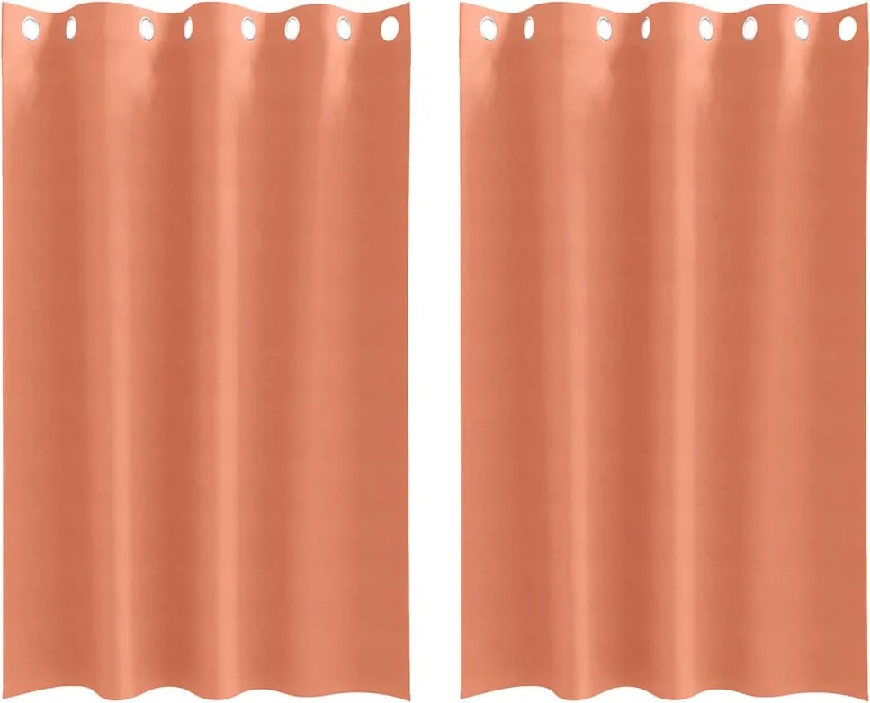 vidaXL Perdele Opaque cu Inel 2 pcs Terracota 175 x 140 cm Poliester
