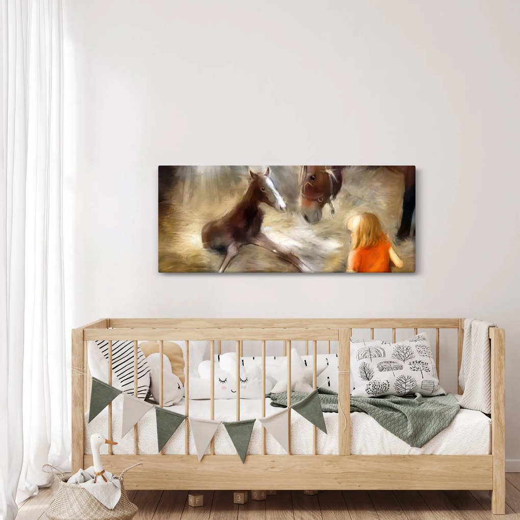 Tablou - Bine ai venit, căluțul mic (120x50 cm)