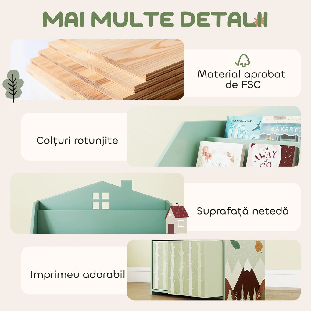 AIYAPLAY raft depozitare copii mobilier | Aosom Romania