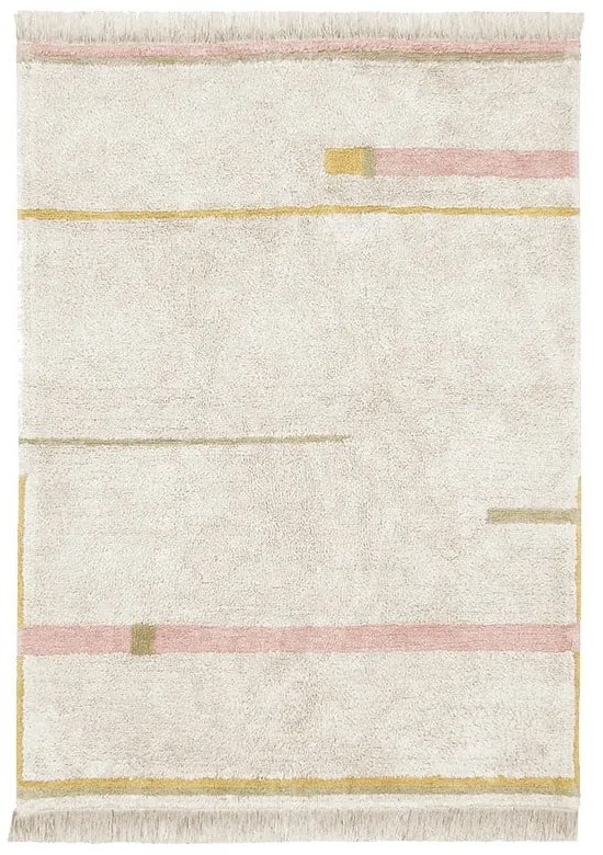 Covor roz/crem lavabil/țesut manual din bumbac 200x300 cm Lanes Vintage Nude – Lorena Canals