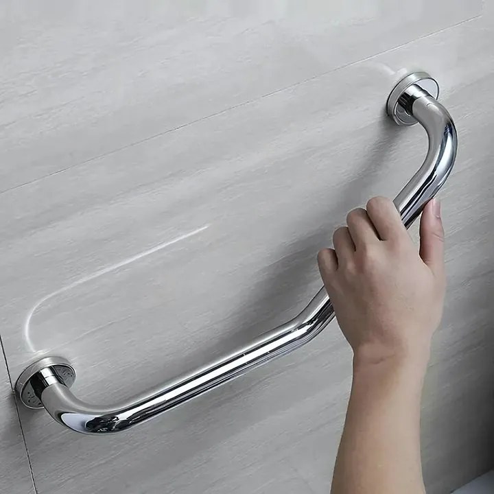 Bara de sprijin unghiulara pentru baie crom