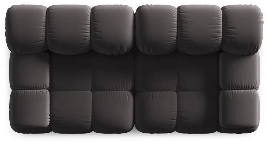 Canapea gri închis cu tapițerie din catifea 188 cm Bellis – Micadoni Home