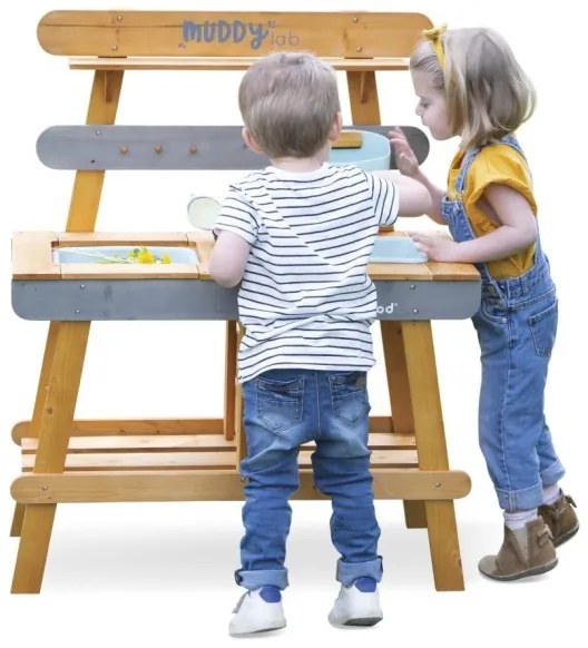 Janod - Bucătărie de exterior din lemn MUDDY LAB