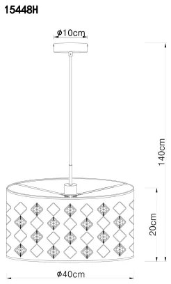 Lustră pe cablu Globo 15448H ABBEY 1xE27/60W/230V