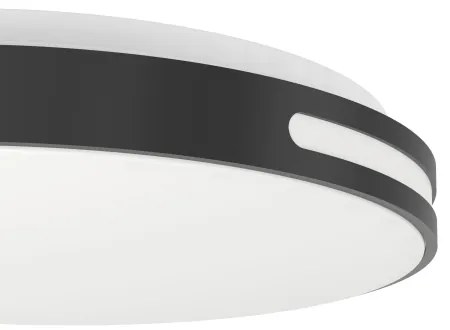 Eglo MONTEGRANARO-Z 300687-LED Plafonieră LED RGBW, cu dimmer, 18,5W/230V, negru + telecomandă