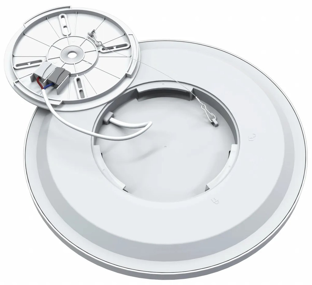 Plafoniera LED Glitter KL151085, dimabila, 36W, 3500lm, lumina calda+neutra+rece, IP20, alba, Klausen