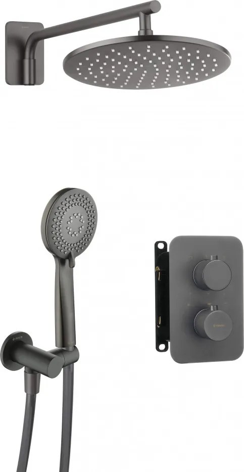 Set de duș cu baterie termostatata BXYZDEBT Finisaj: titan