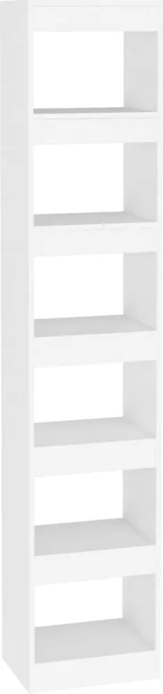 vidaXL Bibliotecă/Separator cameră, alb, 40x30x198 cm