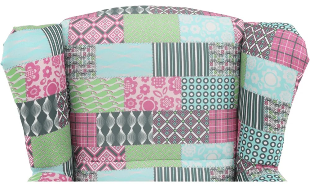 Fotoliu, material textil în stilul patchwork, CHARLOT