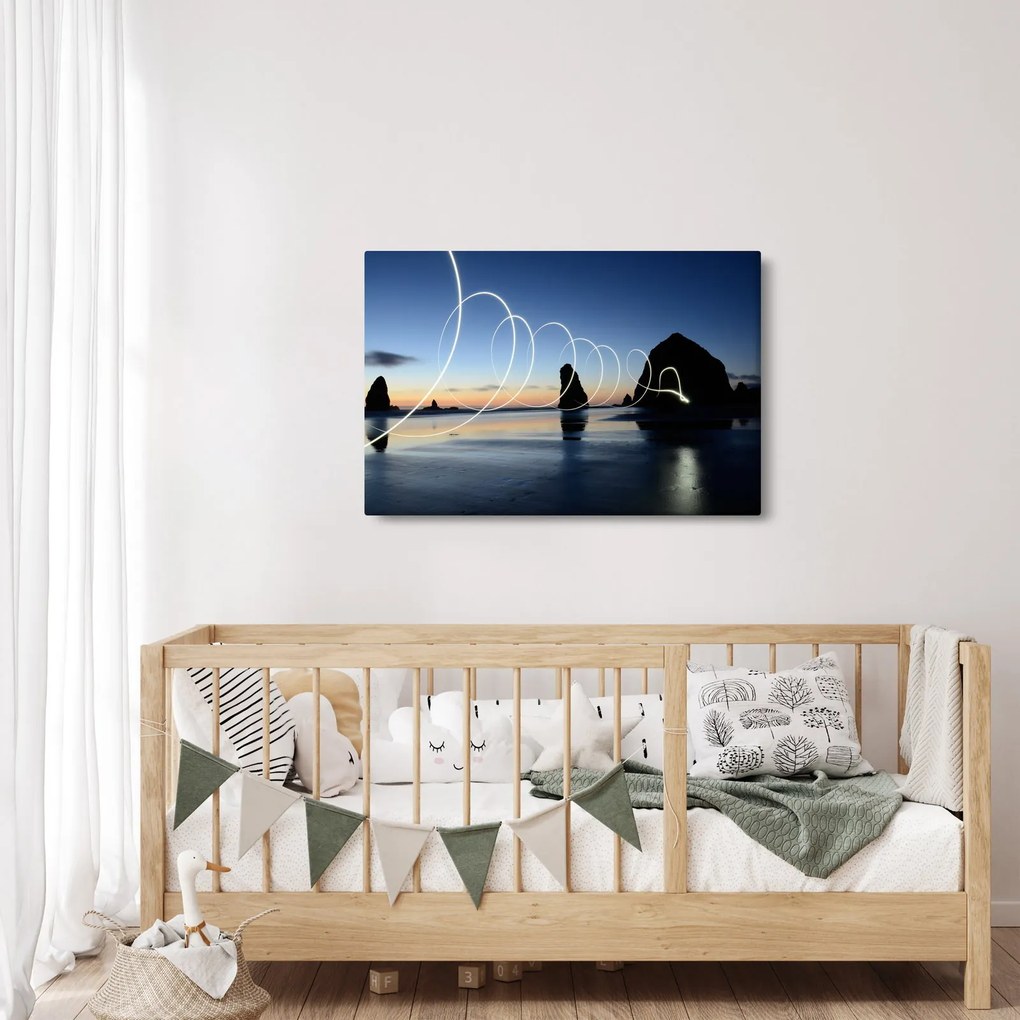Tabloul - plaja în apus de soare (90x60 cm)