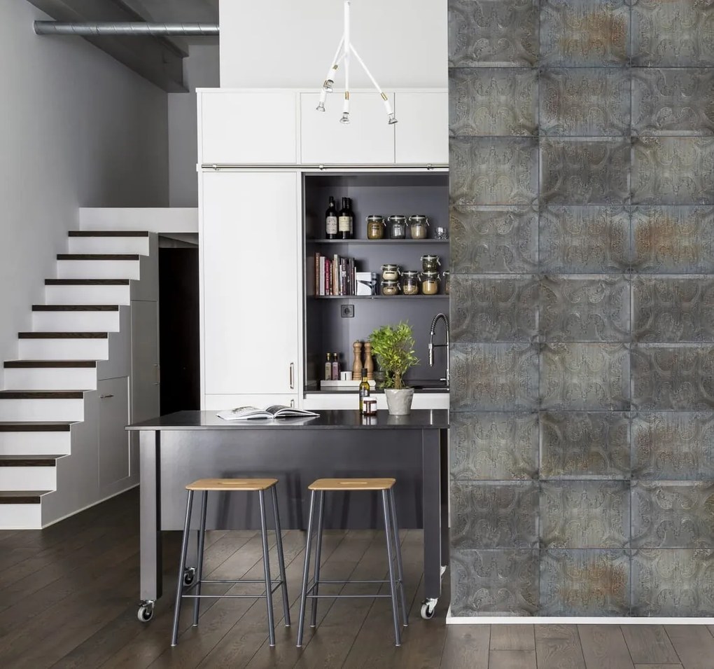Fototapet, Tin Plates, Ontario, Black, Rebel Walls