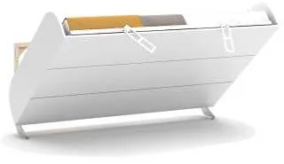 Pat Rabatabil dublu - SIMPLE 140 (140X200) - Alb Mat