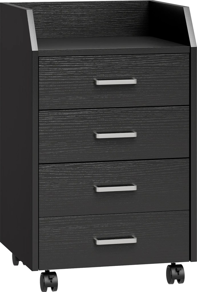Vinsetto comodă birou,comodă birou cu roți, comodă documente, comodă pe roți, comodă cu sertare, mobilier birou | Aosom Romania