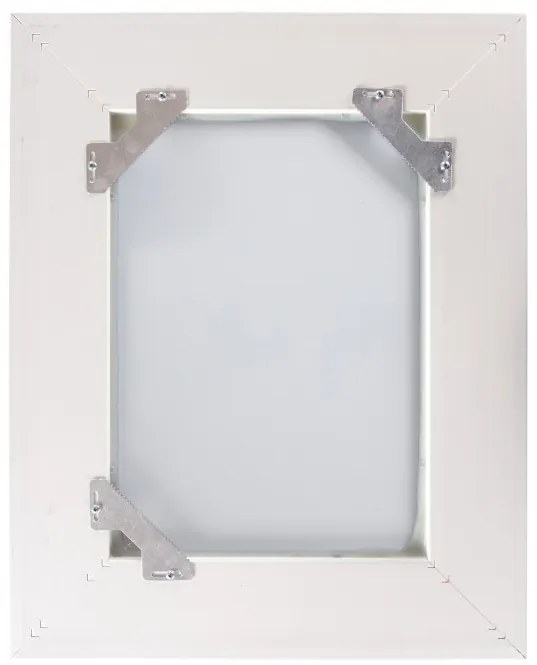 Oglinda dreptunghiulara cu rama din polistiren alba Howard, 49cm (L) x 40cm (L) x 3cm (H)
