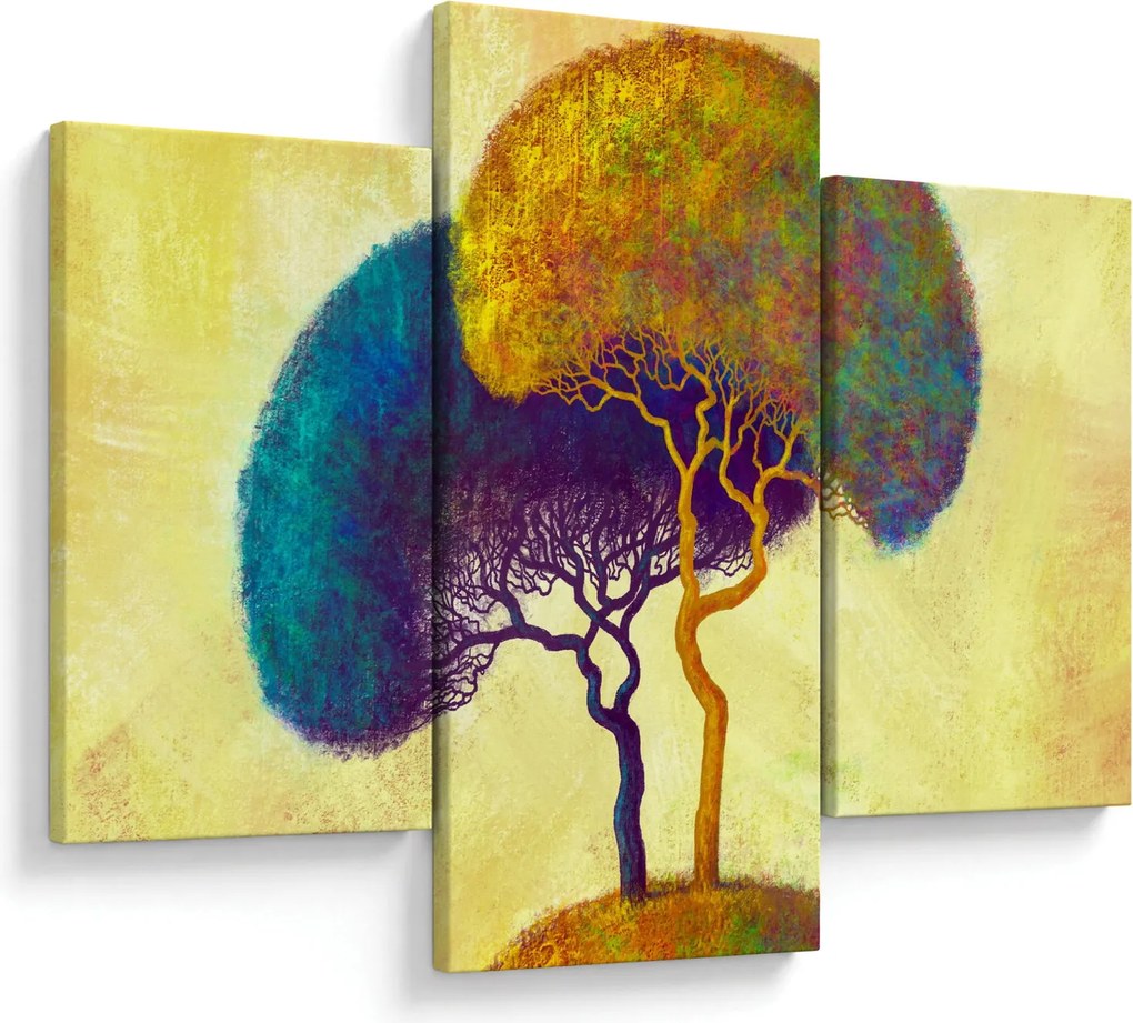 Tablou - Copaci în deal (90x60 cm)