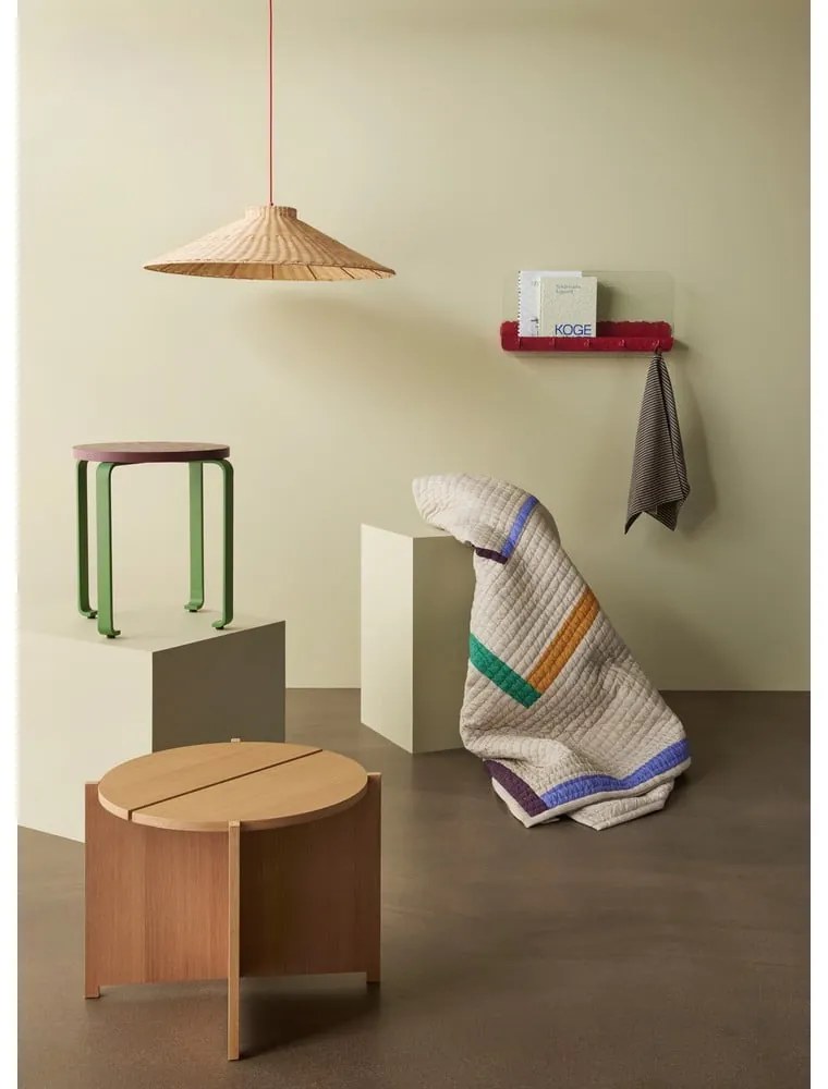 Măsuță auxiliară rotundă cu aspect de lemn de stejar ø 55 cm Dash – Hübsch