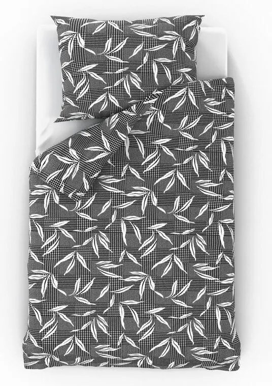 Lenjerie de pat din bumbac Kvalitex Osaka gri, 240 x 200 cm, 2 buc. 70 x 90 cm