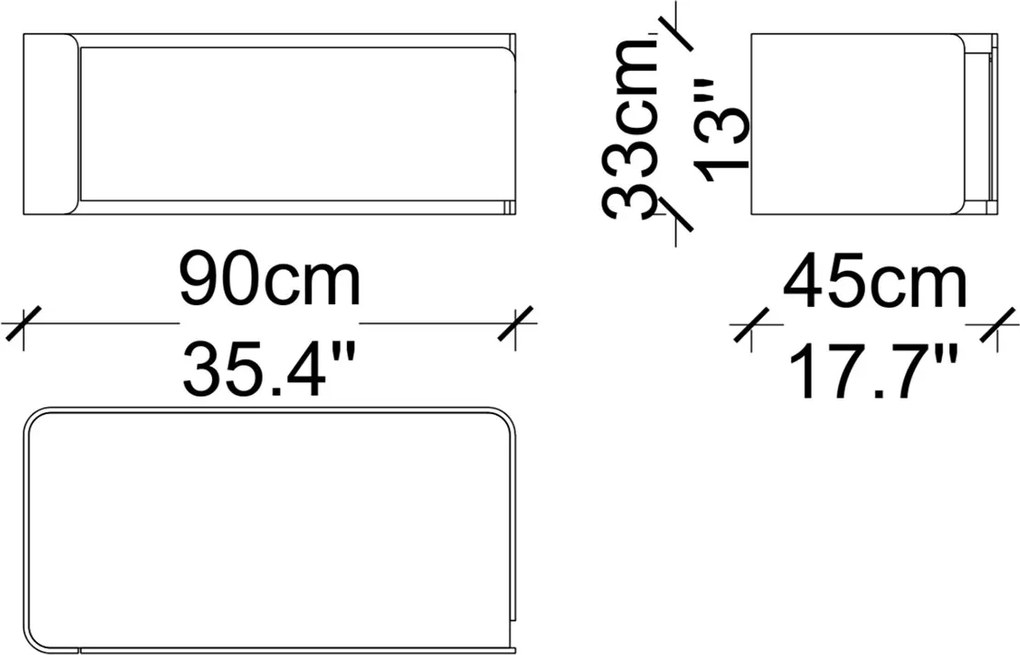 Noptieră lemn masiv Sophia cu 1 sertar 60 / 90 cm - 90 cm