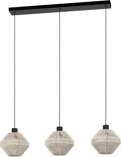 Eglo 44001 - Lustru suspendat cu cablu MIDSUMER, 3xE27/40W/230V, crem