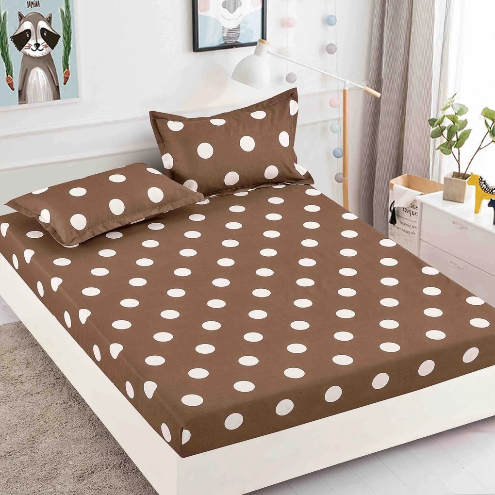 Lenjerie de pat 3 cu elastic 100% bumbac - a740 de la Onesleep