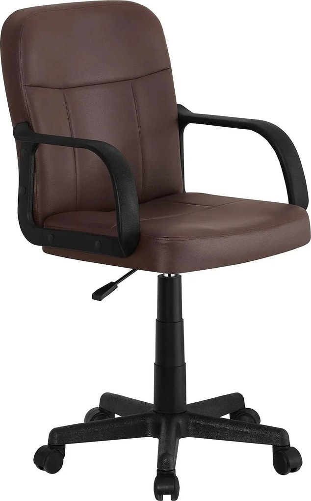 Scaun birou AYLA NEW, maro, piele ecologica/plastic, 55x59.5x89/101 cm