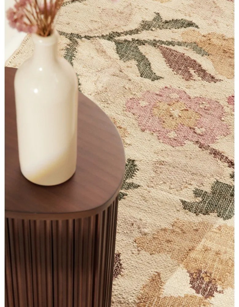 Covor tip traversă crem țesut manual din iută 80x200 cm Roya Violette – Elle Decoration