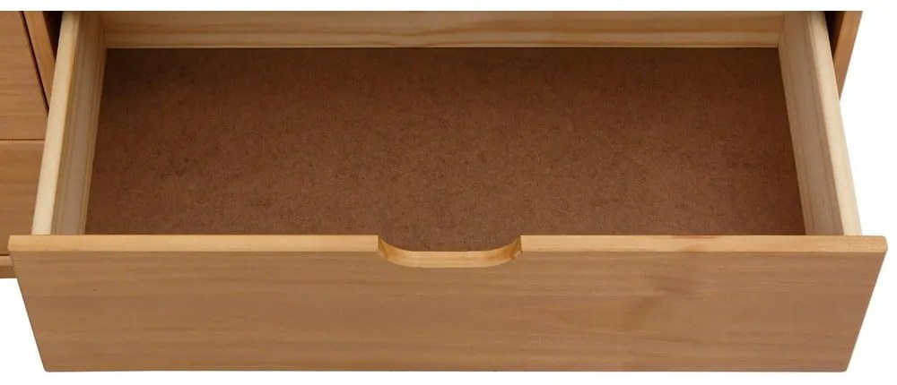 Comodă în culoare naturală joasă din lemn de pin 150x75 cm Post – Støraa