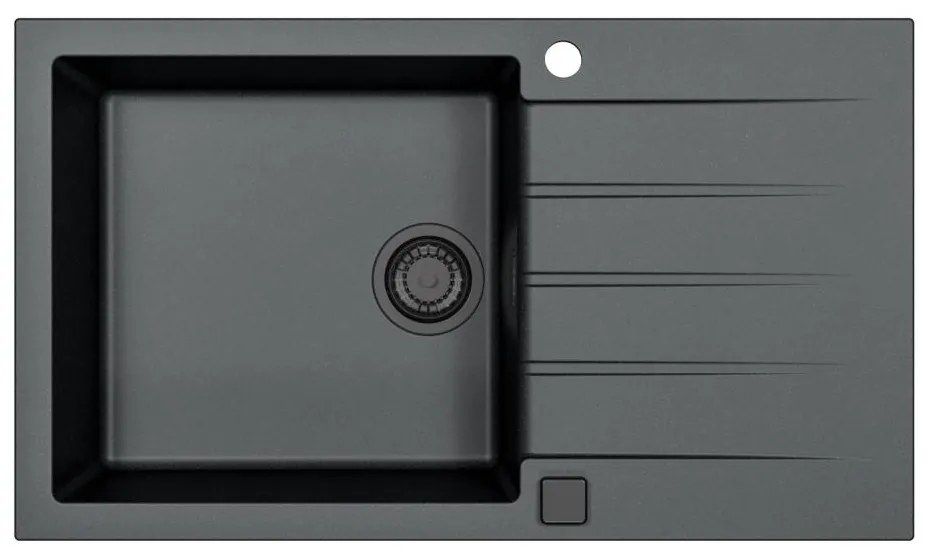 Chiuvetă de bucătărie ALVEUS 1148160 CADIT 86x50 cm negru