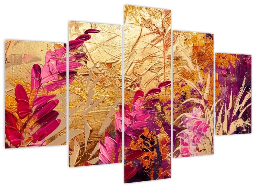 Tablou - Pictură abstractă de flori II. (150x105 cm)