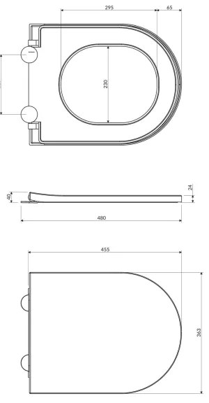 Colac de toaletă OMNIRES TAMPADEBP SoftClose TAMPA alb lucios