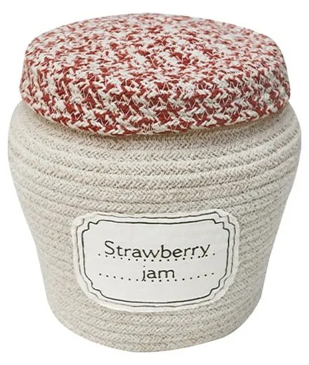 Coș de jucării pentru copii crem din material textil ø 20x23 cm Jam Jar – Lorena Canals