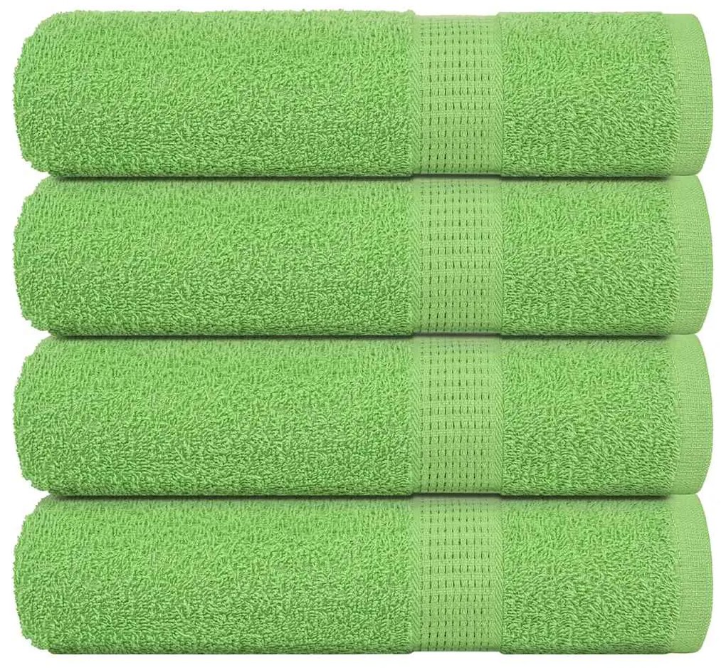 vidaXL Prosoape de baie 4 buc Verde mere 100x150cm 360g/m² 100% bumbac