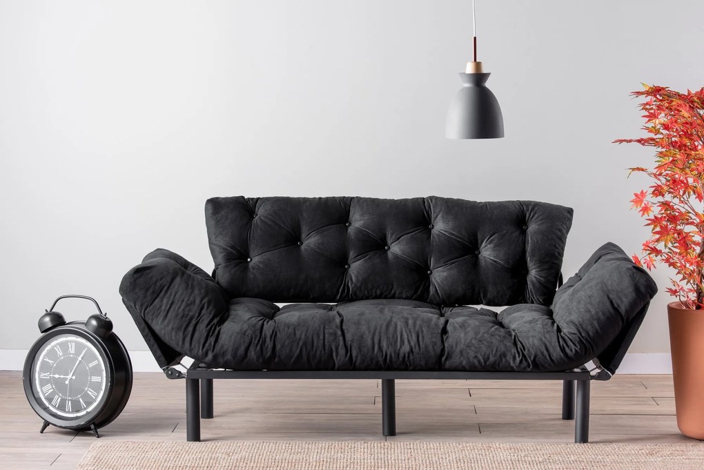 Canapea trei locuri Nitty (negru). 1072236