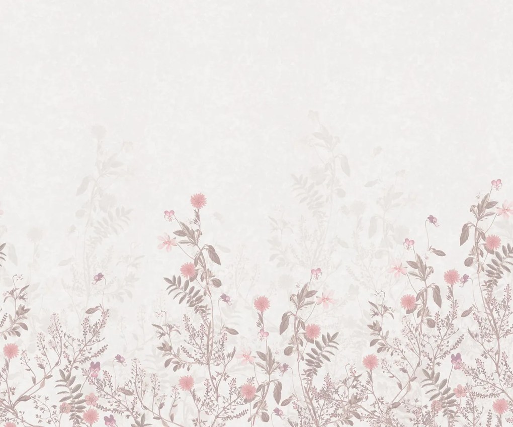 Tapet Stormy Meadow, Dusty Pink, Rebel Walls