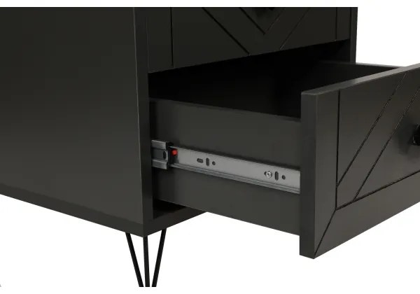 Noptieră LUNA 55x50 cm antracit/neagră