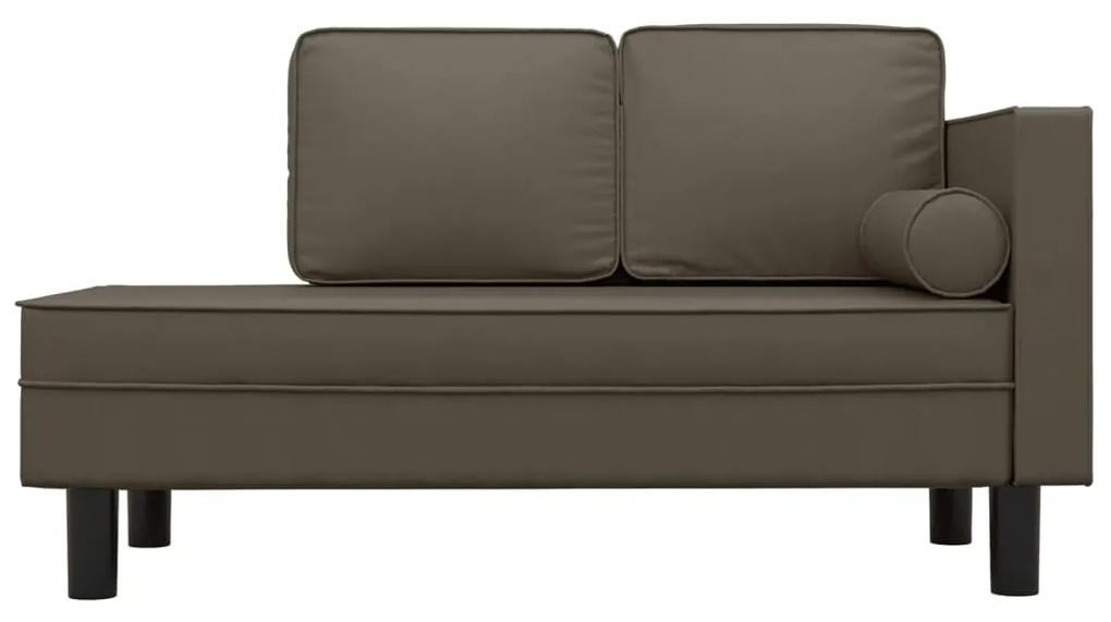 Canapea cu 2 locuri, gri, piele ecologica Gri