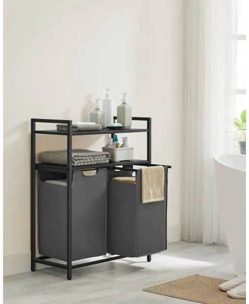 Coș pentru rufe REX gri