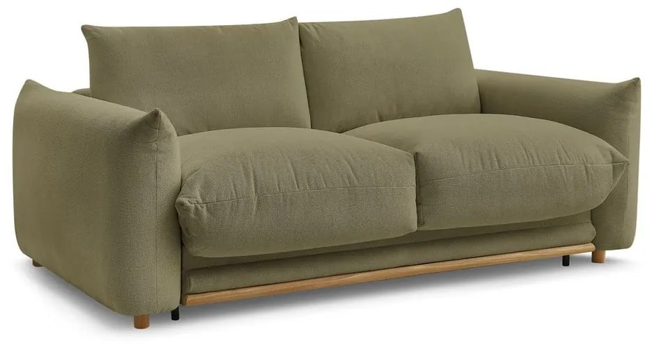 Canapea verde extensibilă 234 cm Ernest – Bobochic Paris