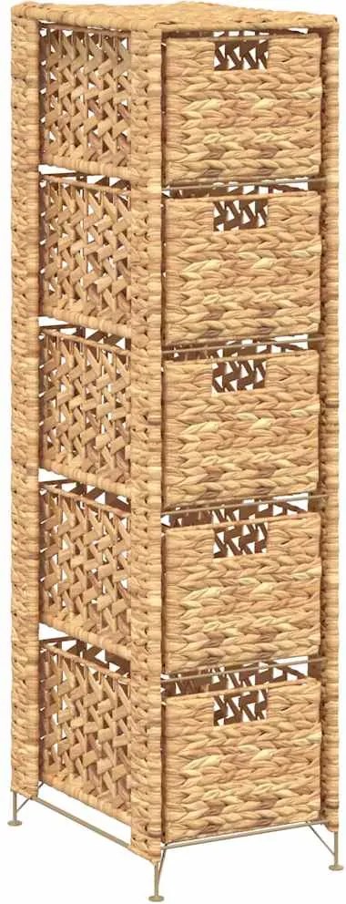 vidaXL Unitate de depozitare cu 5 coșuri 25,5x37x100 cm zambilă de apă