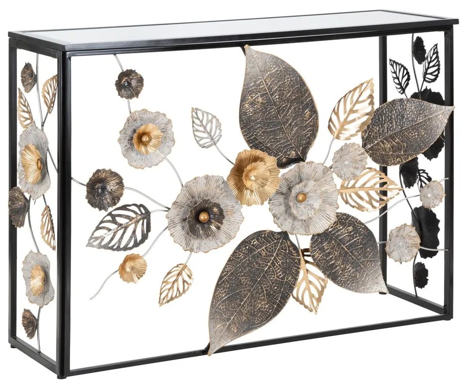 Masă consolă neagră 42x112 cm Glam Dark – Mauro Ferretti