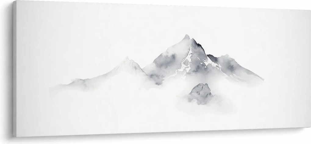 Tablou - Pictură cu cerneală de munți (120x50 cm)