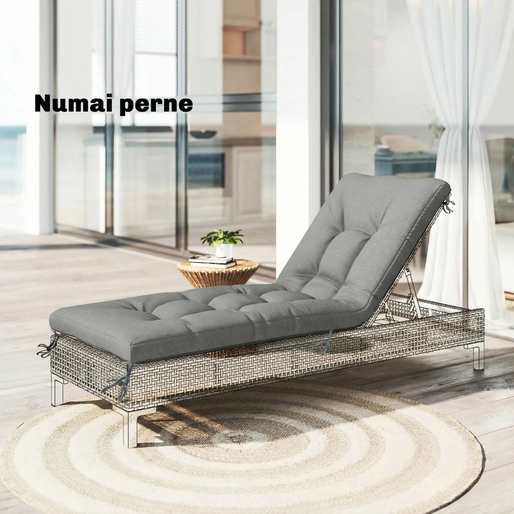 Outsunny Pernă pentru Scaune de Grădină, Leagăn, Bancă, Saltea Lungă | Aosom Romania
