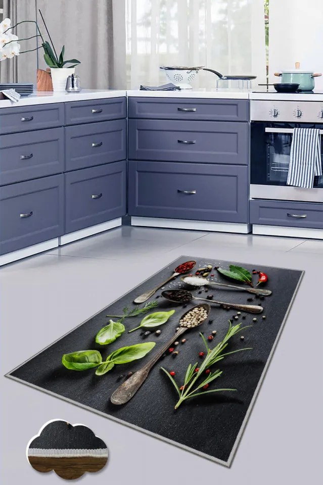 Covor Bucatarie WOOKECE233, 60x100 cm, Poliester