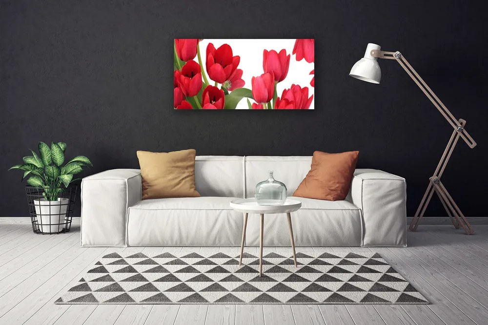 Tablou pe panza canvas Lalele Floral Red