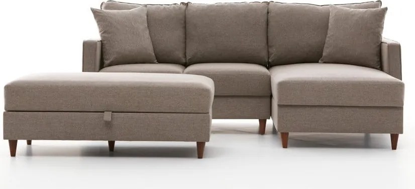 Colțar bej (colț pe partea dreaptă) Eva – Balcab Home