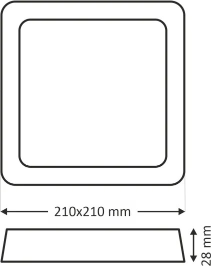 LED Plafonieră LED/18W/230V 2700K