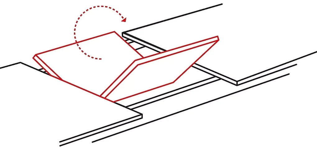 Masa extensibila de sufragerie GASTON 100(135)X100 cm, decor marmura neagra