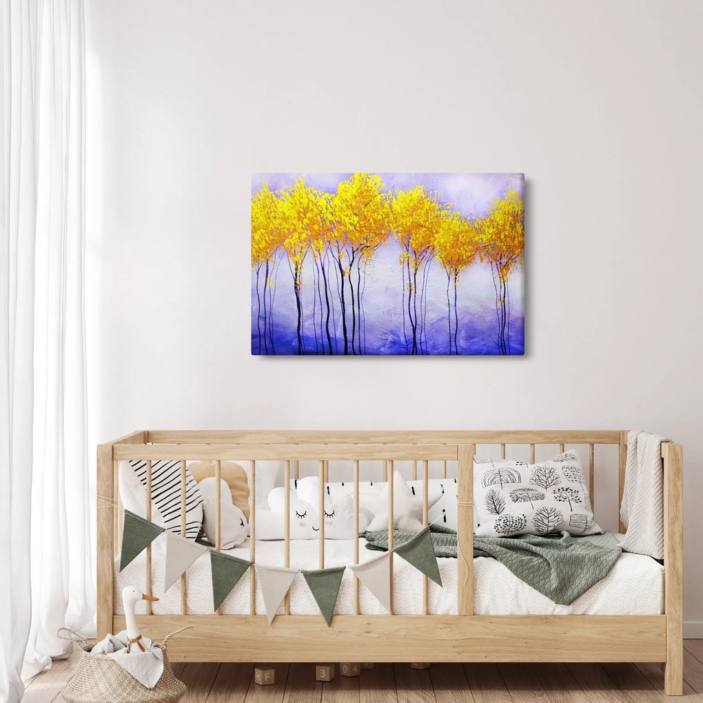 Tablou - Copaci galbeni (90x60 cm)